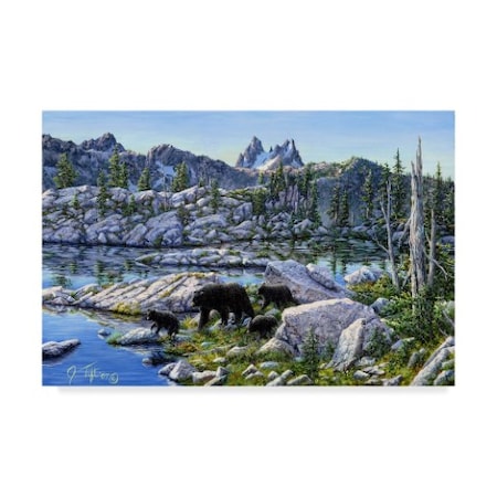 Jeff Tift 'Black Bear' Canvas Art,16x24